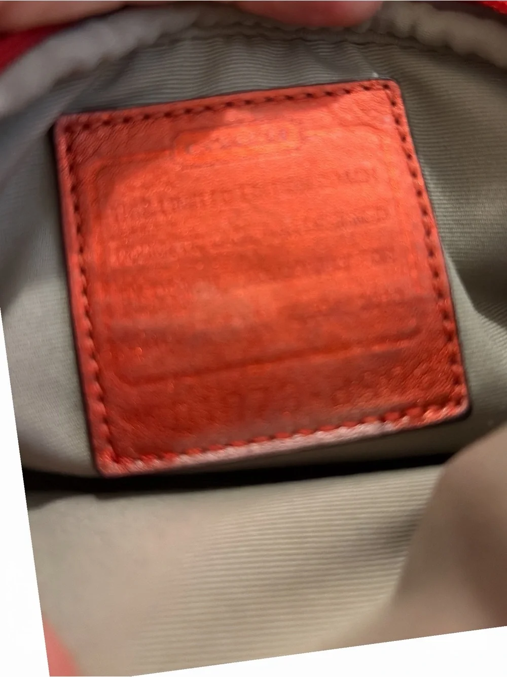 COACH Red Signature Cosmetic Pouch not VIP
